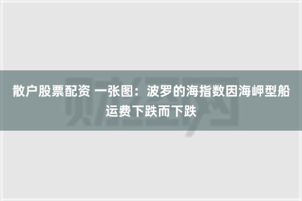 散户股票配资 一张图：波罗的海指数因海岬型船运费下跌而下跌