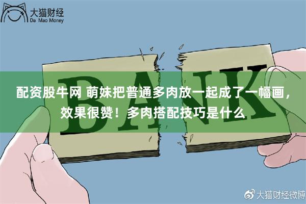 配资股牛网 萌妹把普通多肉放一起成了一幅画，效果很赞！多肉搭配技巧是什么